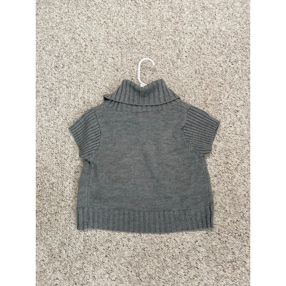 Charlotte Russe 90s Y2k Cableknit Turtleneck Short Sleeve Large Sweater